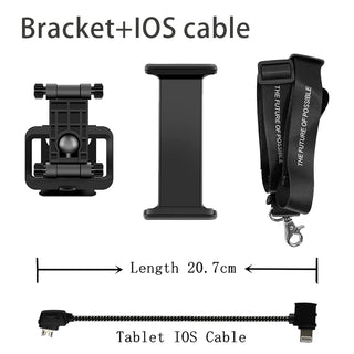 Buy with-ios-cable DJI Mavic Mini/1/Pro/2/Air/Spark Remote Control Phone Tablet Monitor Extension Holder Bracket Mount Clip Front Controller Stand