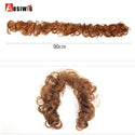 AOSIWIG Synthetic Long Curly Chignons Hair Tails Clip in Hair Extensions Fake Hair Pieces Heat Resistant Chignons for Women