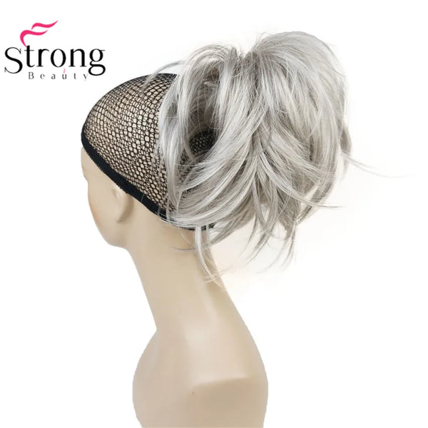 Silver 10-12inch Short Natural Wave Ponytail Hair Extension With Claw Clip in Hairpiece COLOUR CHOICES