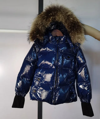 Buy shine-blue Brand Orangemom 2023 Winter Children&#39;s Clothing Jackets Coat , Kids Clothes Outerwear Coats , White Duck Down Girls Boys Jacket