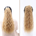 AILIADE Synthetic 22inch Long Bouncy Curly Hair  Ponytail Extensions Hairpiece Drawstring Heat Resistant Brown Hair Extension