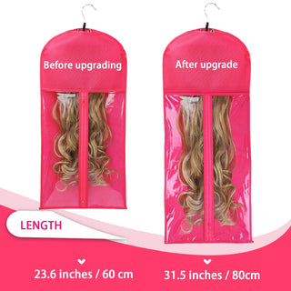 Alileader Cheap 4 Colors Portable Wig Bag With Hanger Wig Storage Bags Pack Holder for Virgin Hair Weft Clip in Hair Extension