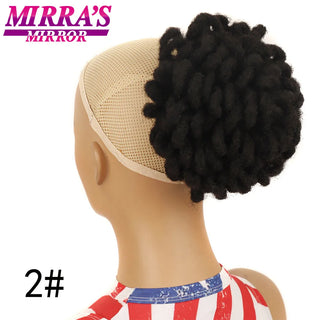 Buy lsfbzb-2 Afro Puff Drawstring Ponytail Extension Synthetic Kinky Curly Ponytail Hair Chignon Dreadlock Buns Afro Puff for Black Women