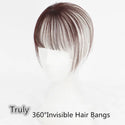 Thin 3D Air  Protein Filament Hair Bangs Straight Neat Bangs Clip in Human Hair Extensions Remy Hair Headband Hand-Made Bangs