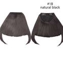 HAIRRO Short Synthetic Bangs Heat Resistant Hairpieces Hair Women Natural Short Fake Hair Bangs Hair Clips for Extensions Black