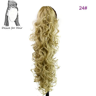 Buy 24 Desire for Hair 30 Inch Long Curly Claw Clip Ponytail Heat Resistant Synthetic Hairpieces Fake Hair Extensions