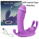 Bluetooth Female Vibrator Women's Dildo Butterfly Vibrator Sex Toys for Women APP Remote Control Anal Vibrators for Women Couple