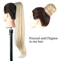 Soowee Long Layered Ponytail Synthetic Hair Extension Blonde Pony Tail Flexible Hair Ponytails Hairpieces