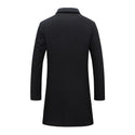 Single Breasted Lapel Wool Blend Coat