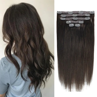 Buy 2 BHF Clip in Human Hair Extensions Remy Natural Hair Clip in Extensions Highlighted Golden Blonde Straight Human Hair Extensions