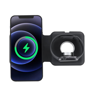 Buy 2-in-1-black 3 in 1 for iPhone 14Pro Max/13/12Pro/11/Xs/ Fast Magnetic Qi Wireless Charger Fast Charging for Apple Watch 8/7 for Airpods Pro