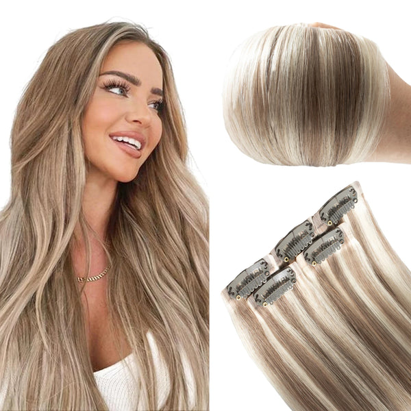 Kayla PU Seamless Clip in Hair Extensions 30g 5pcs Invisible Hidden Clip Ins 100% Human Hair