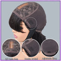 Glueless Wigs With Elastic Band Dyeable and Bleach Burmese Hair Short Wigs. KBL Wholesale Kinky Straight Wig