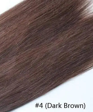 Buy dark-brown Light Yaki I Tip Human Hair Extension Brazilian Remy Hair Microlink Pre Bonded Yaki Straight Stick I Tip Hair 100g 100strands