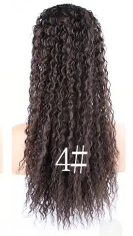 Buy 4 Blice Synthetic Afro Kinky Curly Hairpiece Ponytail 18&quot; Drawstring Ponytail Extensions Hairpieces With Two Plastic Combs