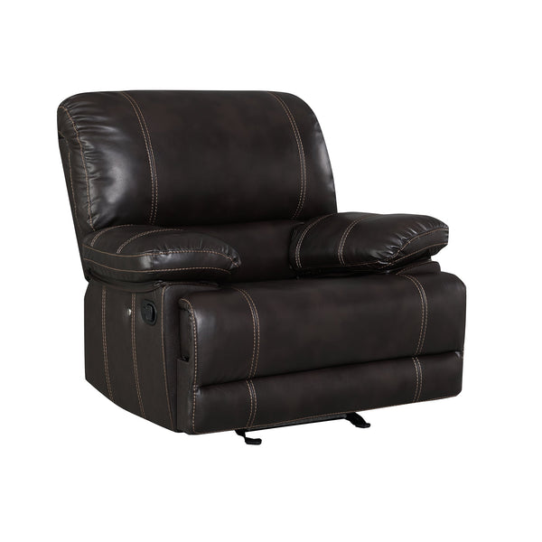 Recliner Chair Sofa Manual Reclining Home Seating Seats  Movie Theater Chairs, Brown