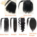 Afro Kinky Curly Ponytail Human Hair Ponytail Extensions Wrap Around Ponytail Kinky Straight Remy Brazilian Hair Ponytails Curly