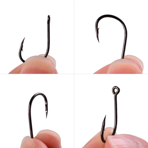 100pcs/Box Fishing Hooks Set With Fishing Tackle Box Saltwater Fresh Water High Carbon Steel Carp Fishhook Fishing Accessories