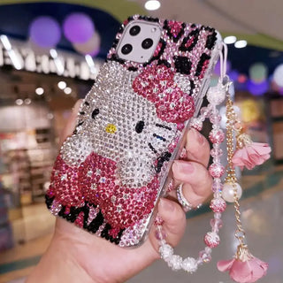 For iPhone 15 14 13 Pro Max iPhone Xs iPhone Case 8 Plus Rhinestone 7 Cartoon Hello Kitty 11 Protective Case 6 Female 12