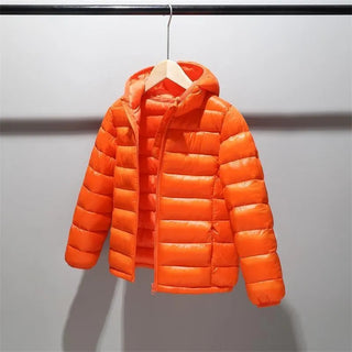 Buy orange Boys Girls Cotton Winter Fashion Sport Jacket Outwear Children Cotton-Padded Jacket Boys Girls Winter Warm Coat