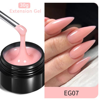 Buy eg07-30ml BORN PRETTY 60/30ml Hard Jelly Extension Nail Gel Polish French Nails Nude Pink White Clear Nail Supplies Gel for Extension