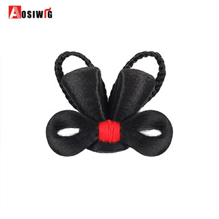 Buy 22 AOSI Hair Braided Clip in Hair Bun Chignon Hairpiece Donut Roller Bun Hairpiece Hand Knitting Braid Synthetic Chignon