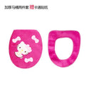 Sanrio Hello Kitty Cute Toilet Seat Cushion Household Paste Toilet Ring Thickened Plus Velvet Toilet Seat Universal Toilet Seat