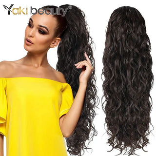 Buy hera-2 Long Kinky Curly Ponytail Synthetic Drawstring Ponytail 24/30/32Inch Chip-In Hair Extension Organic Clip-In Overhead Ponytail