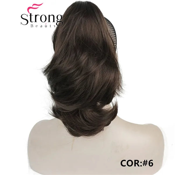 12" Dual Use Curly Styled Clip in Claw Ponytail Hair Extension Synthetic Hairpiece 125g With a Jaw/Claw Clip