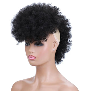 Buy 1b Blice Synthetic High Puff Afro Kinky Curly Short Middle-Part Wig Clips in Hairpiece Hair Extensions 90g/Piece All Color 10Inch