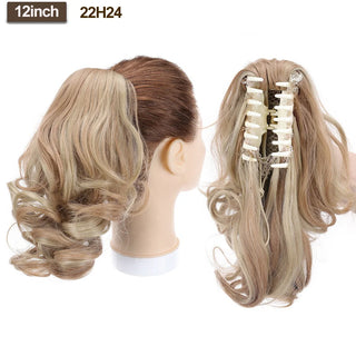 Buy 22h2412inch BENEHAIR Fake Ponytail Claw on Ponytail Long Wavy Clip in Hair Extension Hair Synthetic Hairpiece for Women Pony Tail Fake Hair