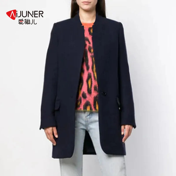 Women Trench Long Coat 2023 Winter Spring Lapel Long Sleeve Coats Office Ladies Solid Slim Overcoat Outwear Abrigo Mujer