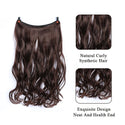 LUPU Synthetic Hair Extensions Invisible Fash Line No Clips in Hairpieces Natural Secret Wire Fake Hair High Temperture Fiber