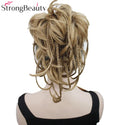 StrongBeauty Synthetic DIY Hair Red Blonde Brown Black Braid Drawstring Ponytail Clip in/on Hair Extensions Hairpieces 17Colors