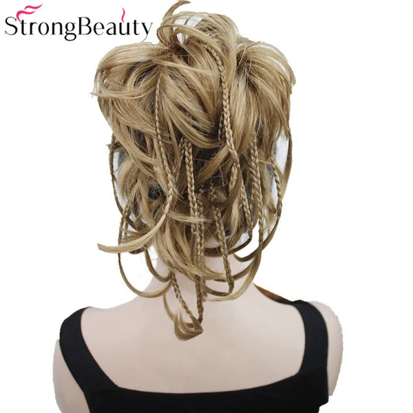 StrongBeauty Synthetic DIY Hair Red Blonde Brown Black Braid Drawstring Ponytail Clip in/on Hair Extensions Hairpieces 17Colors