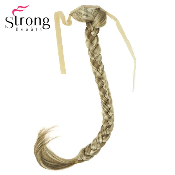 StrongBeauty Blonde Long Fishtail Braid Ponytail Extension Synthetic Clip in Hairpiece COLOUR CHOICES