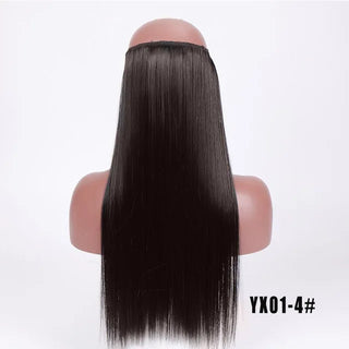 Buy 41 LUPU Synthetic Hair Extensions Invisible Fash Line No Clips in Hairpieces Natural Secret Wire Fake Hair High Temperture Fiber