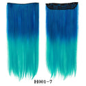 XUANGUANG Long Synthetic Hair 5 Clips in Hair Extension Heat Resistant Hairpiece Natural Wavy Hair Piece