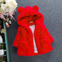 Baby Girls Warm Winter Coats Thick Faux Fur Fashion Kids Hooded Jacket Coat for Girl Outerwear Children Clothing 2 3 4 6 7 Years