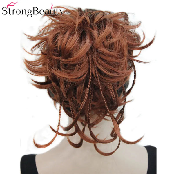 StrongBeauty Synthetic DIY Hair Red Blonde Brown Black Braid Drawstring Ponytail Clip in/on Hair Extensions Hairpieces 17Colors