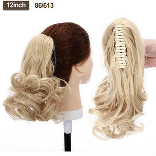 Buy 86p61312inch BENEHAIR Fake Ponytail Claw on Ponytail Long Wavy Clip in Hair Extension Hair Synthetic Hairpiece for Women Pony Tail Fake Hair