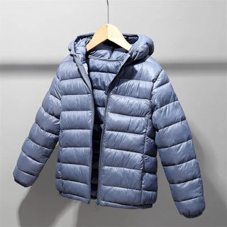 Buy gray Boys Girls Cotton Winter Fashion Sport Jacket Outwear Children Cotton-Padded Jacket Boys Girls Winter Warm Coat