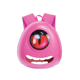 Buy pink Crelander Kids School Bag With Led Screen 3D Cartoon Cute Small Monster Design Waterproof LED Kids Backpack