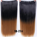 XUANGUANG Long Synthetic Hair 5 Clips in Hair Extension Heat Resistant Hairpiece Natural Wavy Hair Piece