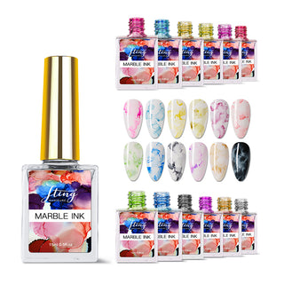 JTING Watercolor Blooming Blossom Marble Liquid 15ml Uv Gel Nails Polish Bottle Kit OEM/ODM  Custom Private Label Available