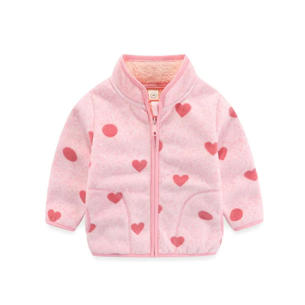 Jumping Meters New Girls Outwears Fleece for Winter Autumn Baby Jackets Coats Flowers Kids Girls Jacket