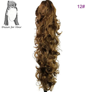 Buy 12 Desire for Hair 30 Inch Long Curly Claw Clip Ponytail Heat Resistant Synthetic Hairpieces Fake Hair Extensions