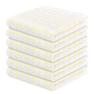 Buy yl-6pcs-33x33cm Kitinjoy 100% Cotton Kitchen Towel Soft Dishcloth Super Absorbent Kitchen Cloths Home Cleaning Scouring Towel Wash Dishes Cloth