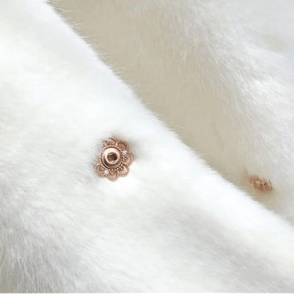 New Faux Mink Fur Coat Women 2023 Autumn Winter Thick Warm Fur Jackets Female Fashion Pink White Mink Fur Coats A2455