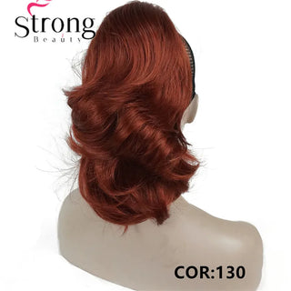 Buy 130-copper-red Hair Extension Synthetic Lady Wowen Wavy Dual Use Claw Clip Ponytail Pony Tail Hair Extension Hairpiece COLOUR CHOICES